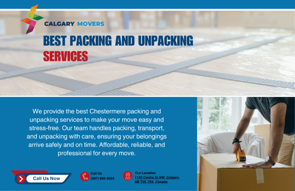 Chestermere Packing and Unpacking services