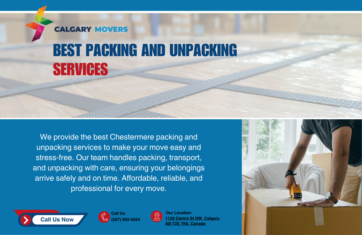 Chestermere Packing and Unpacking services