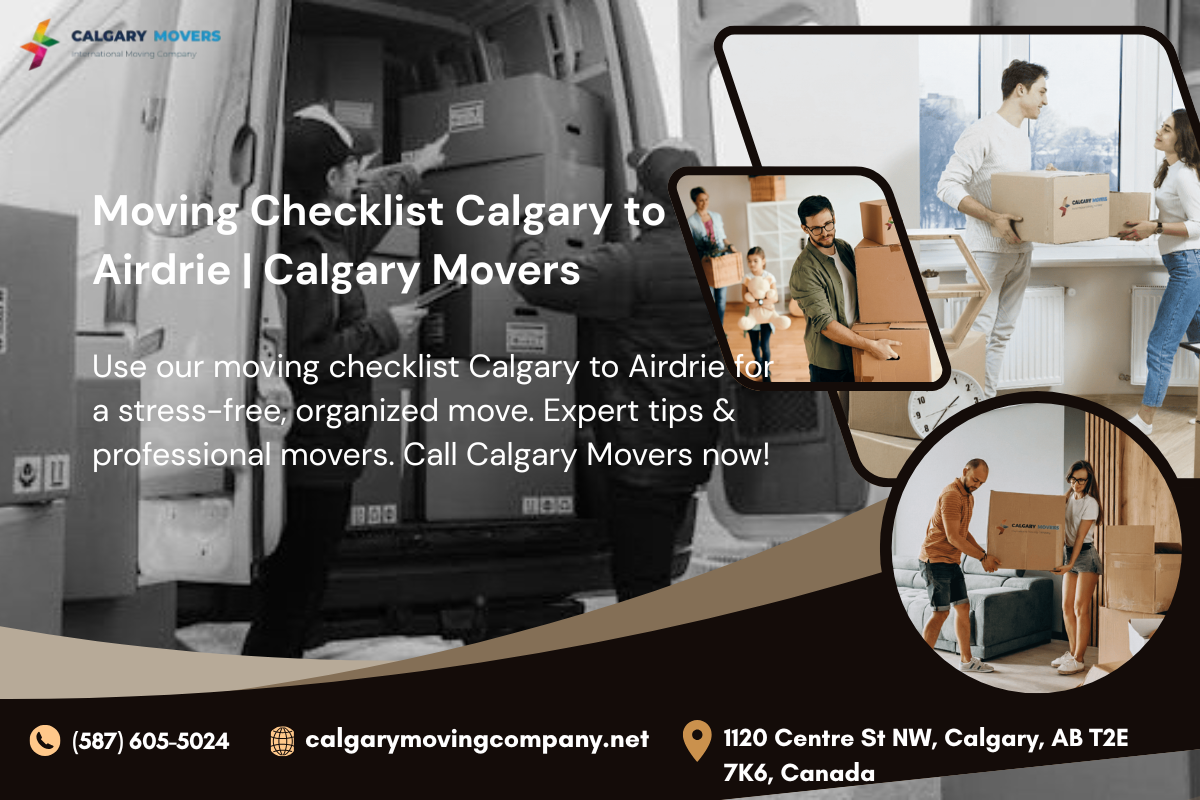 moving checklist Calgary to Airdrie